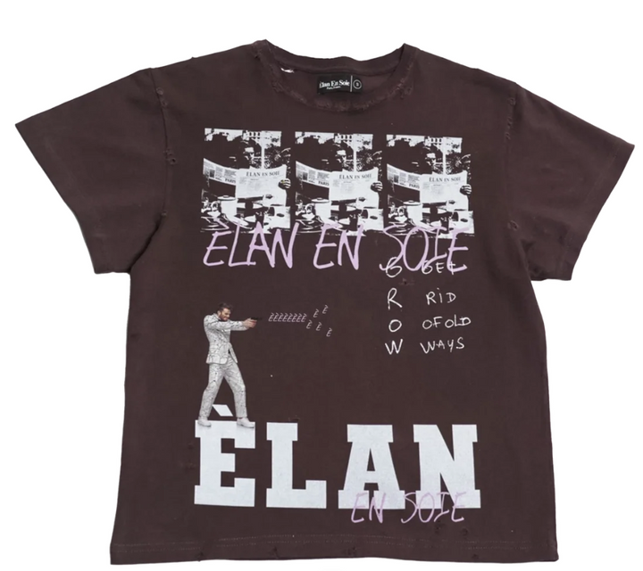 Èlan En Soie Newspaper Tee