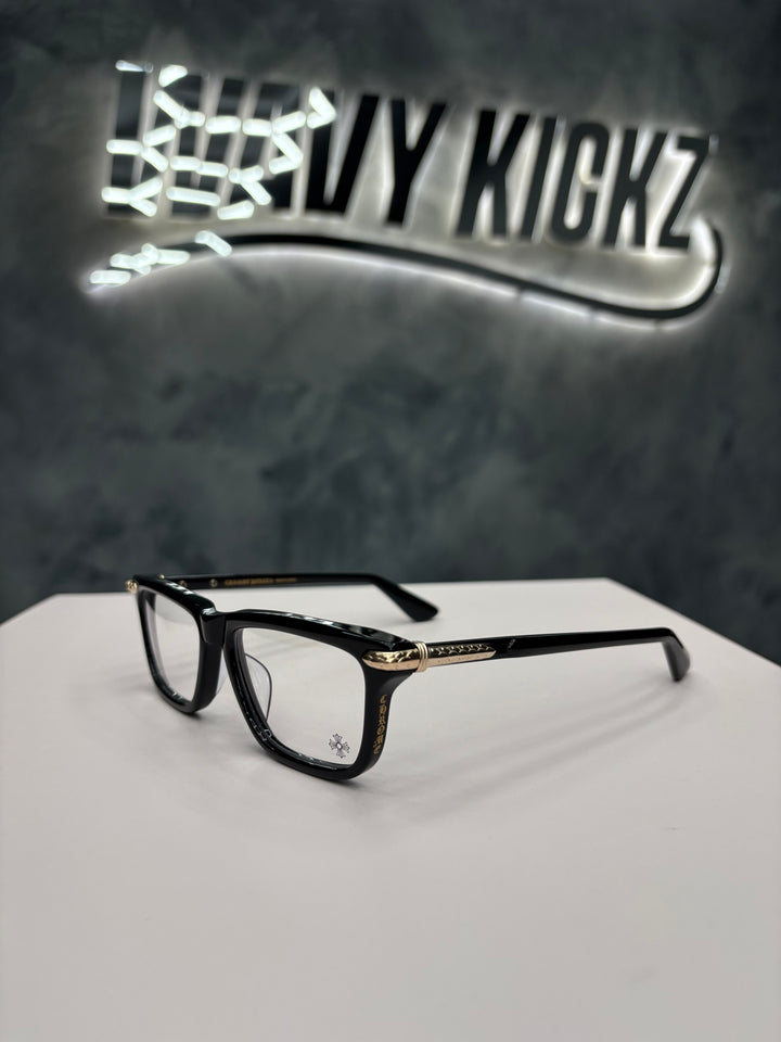 Chrome Hearts Optical Glasses LITTLE DINGER black/gold