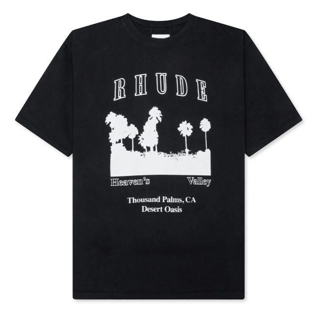 Rhude Thousand Palms Tee Vintage Black/White