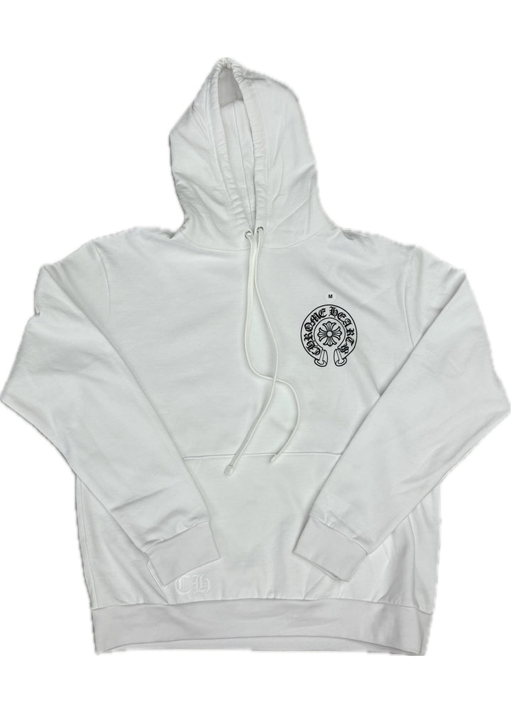 Chrome Hearts Miami Exclusive Horse shoe Hoodie White