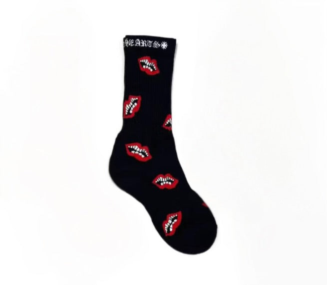 Chrome Hearts Chomper Socks Black/red