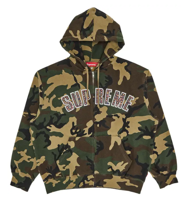 Supreme BB Simon Zip Up Hoodie Woodland Camo