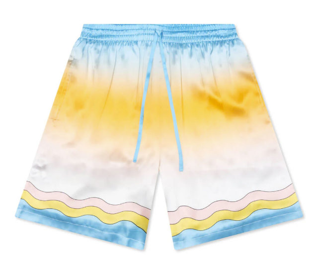 Casablanca Silk Satin La Danse Shorts