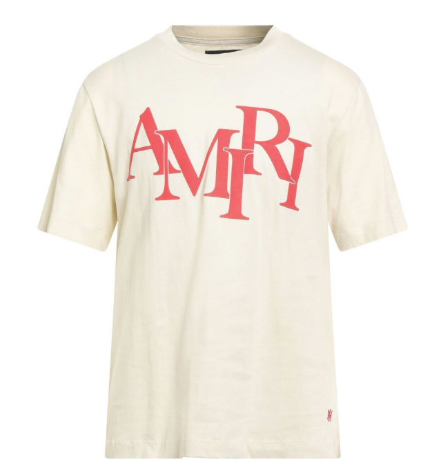 Amiri Staggered Tee Birch Neutrals