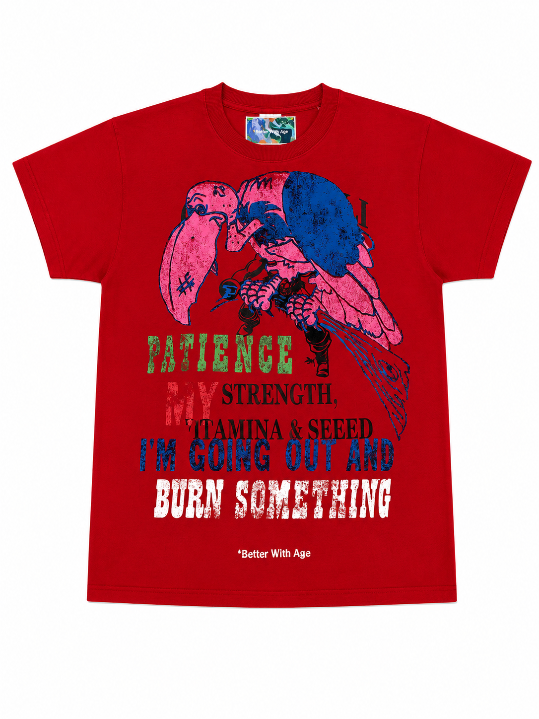 Better With Age 'Junk' Red Tee (M)