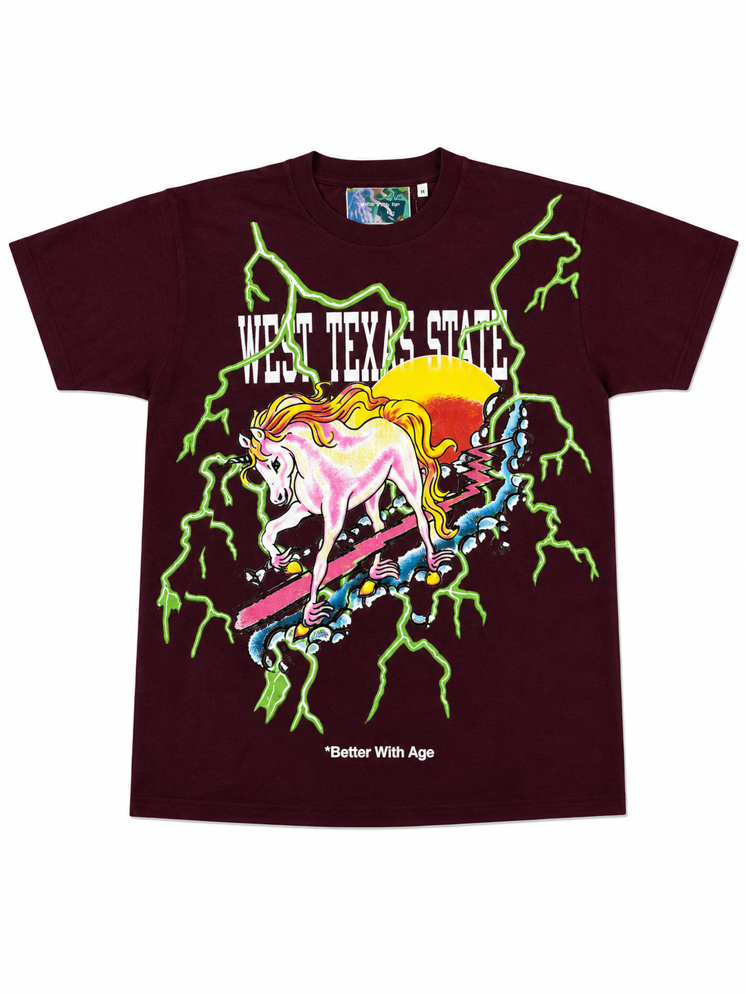 Better With Age European Thunder Tee Burgundy (L)
