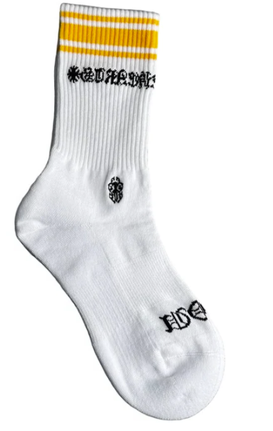 Chrome hearts Sports Sock Yellow/White