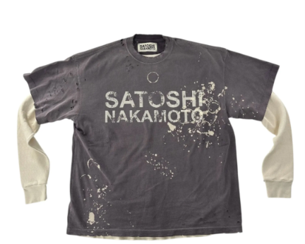 Satoshi Nakamoto Thermal Tee Grey
