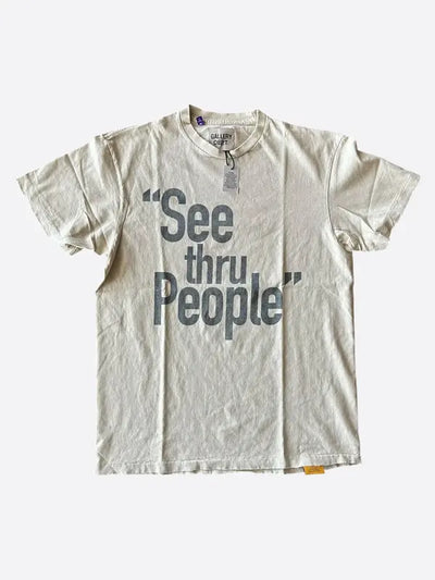 Gallery Dept Antique White & Black See Thru People T-Shirt Image