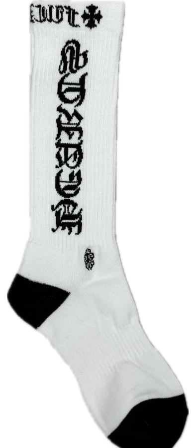Chrome Hearts Hairy Dagger White/Black Socks