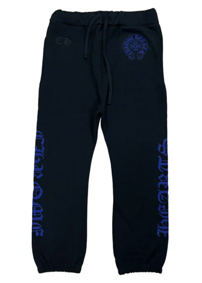 Chrome Hearts Black/Blue Horseshoe Sweatpants Image