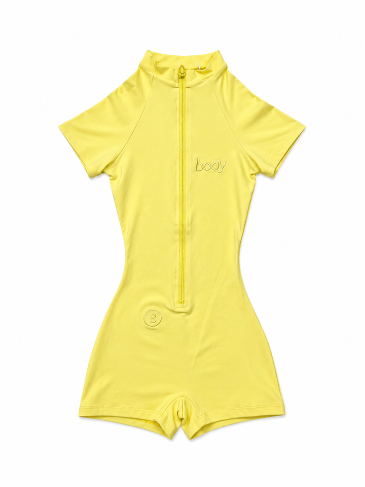 Body By Raven Basics Romper Lemon