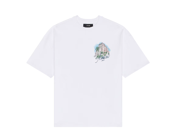 Amiri Hotel Tee white