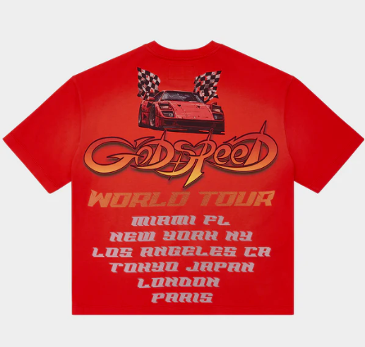 Godspeed South Beach Drive Miami Superrun Tee Red