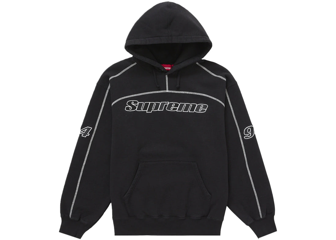 Supreme Overlock Hooded Sweatshirt Black
