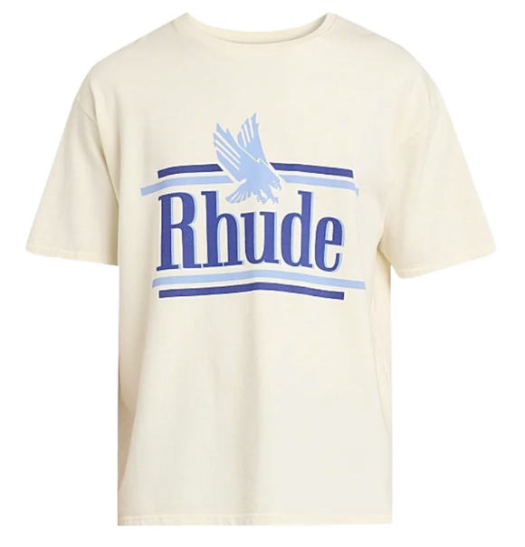 Rhude Rossa Tee Vintage White Blue