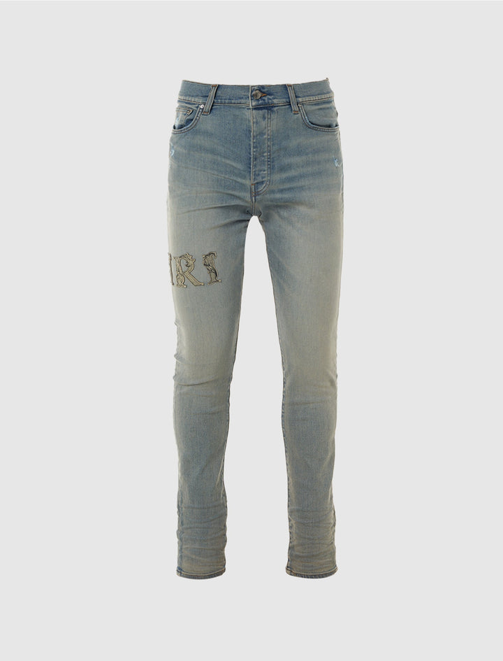 Baroque Logo Amiri Jeans