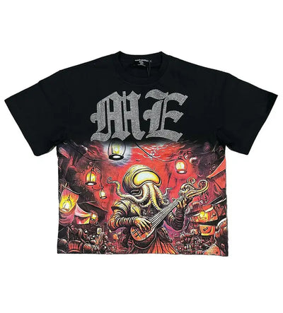 Mixed Emotions Octopus Rhinestone Tee Black Image