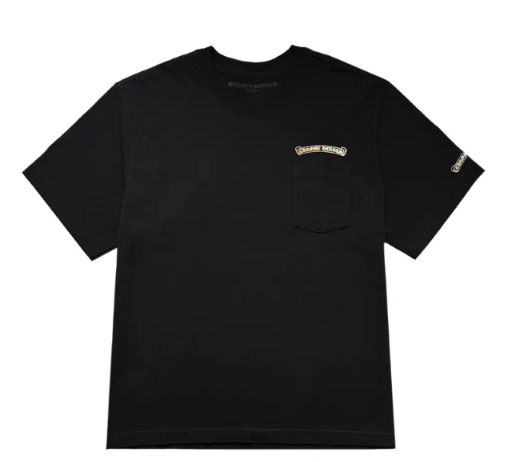 Chrome Hearts Silver Glitter Laser Scroll Short Sleeve Tee
