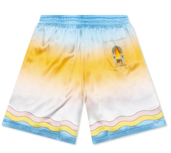 Casablanca Silk Satin La Danse Shorts