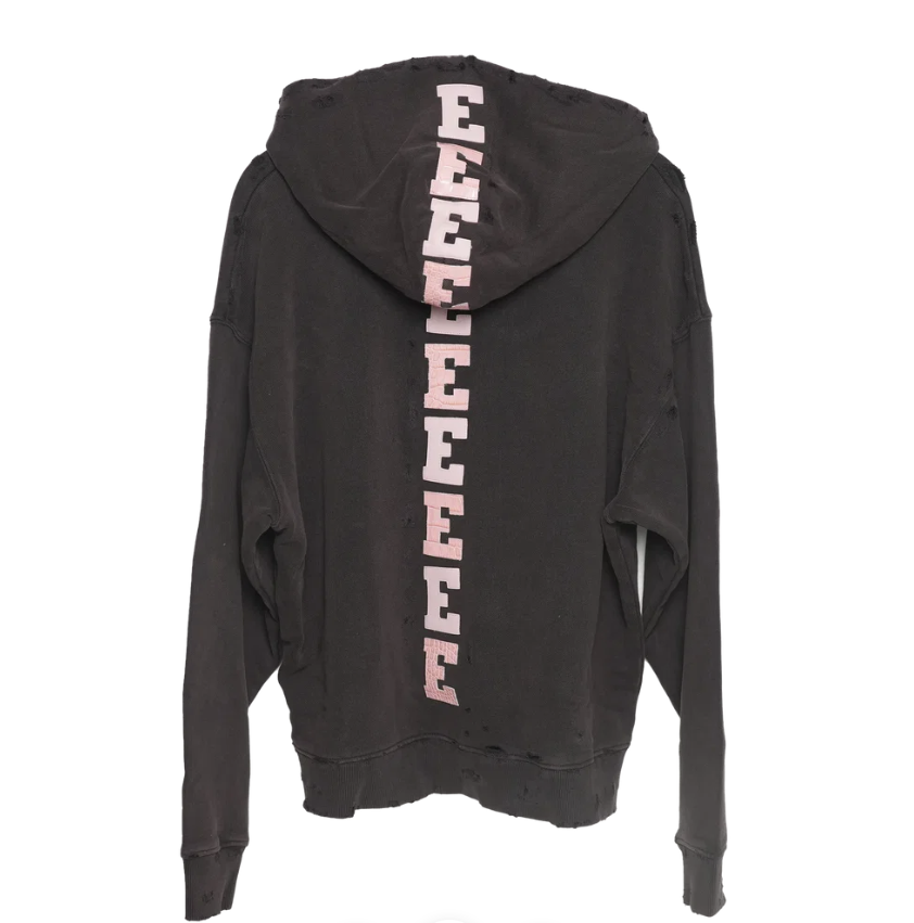 Èlan En Soie Pink Leather Spine Hoodie