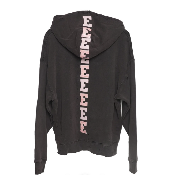 Èlan En Soie Pink Leather Spine Hoodie