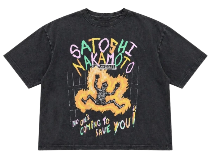 Satoshi Nakamoto No Savior Tee Black