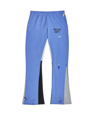 Gallery Department Paint Splatter Flare Sweatpants Blue Image