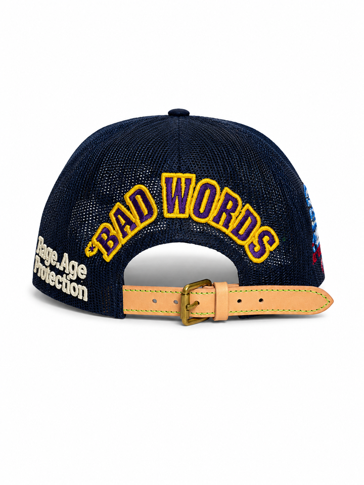Better With Age Bad Words Trucker Dark Blue