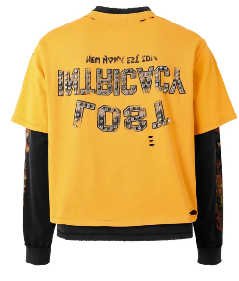 Lost Intricacy Orange Thermal Long Sleeve