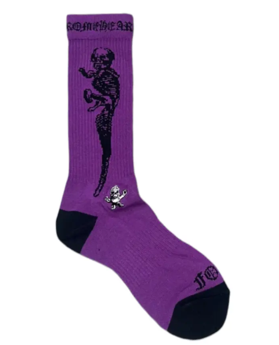 Chrome Hearts  x Foti Jarvis Logo Socks Purple Black