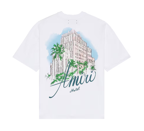 Amiri Hotel Tee white