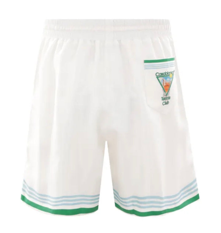 Casablanca Tennis Club Icon silk shorts