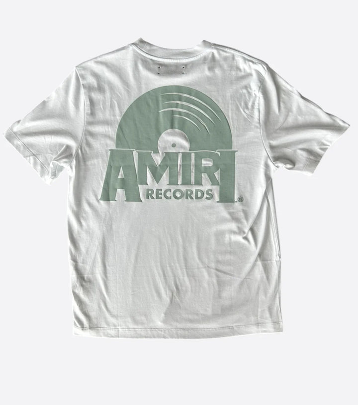 Amiri White & Green Records Logo T-Shirt