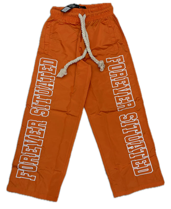 Forever Situated - FS Nylon Track Pants Orange