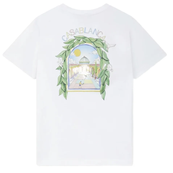Casablanca L Arche De Tennis Short Sleeve Tee White