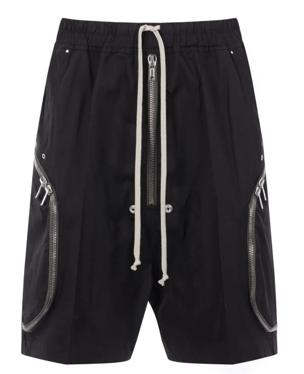 Rick Owens Heizer Bela Zip Shorts Black
