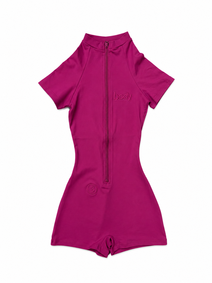 Body By Raven Basics Romper Raspberry