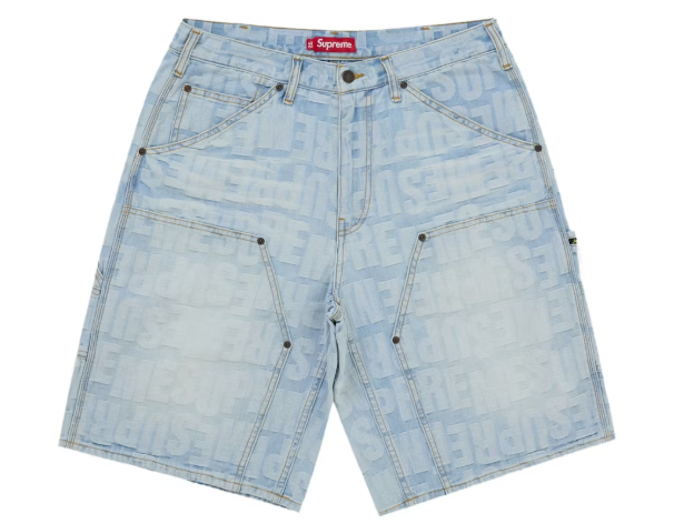 Supreme Repeat Jacquard Double Knee Denim Short