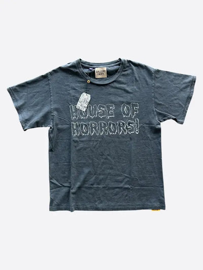 Gallery Dept Vintage Black House Of Horrors Logo Distressed T-Shirt Image