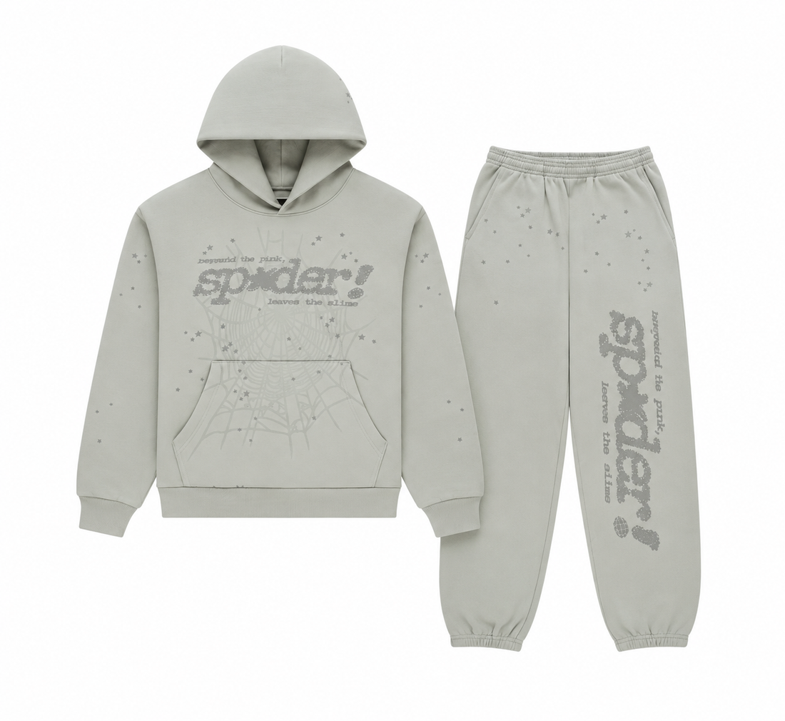 Sp5der Tonal Punk V2 Hoodie sweatpant set