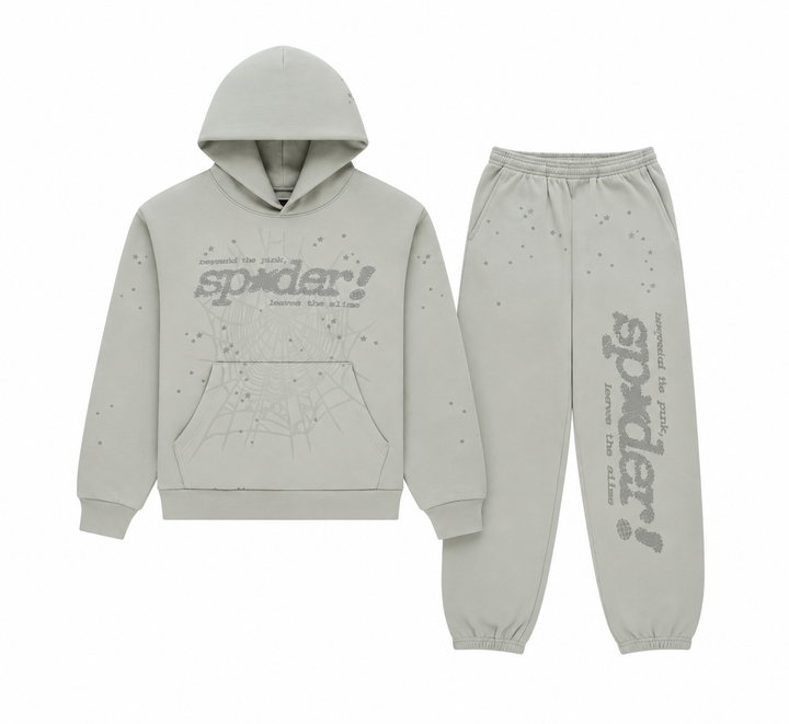 Sp5der Tonal Punk V2 Hoodie sweatpant set