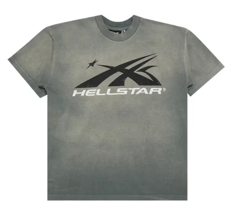 Hellstar Gel Sport Logo T-Shirt 'Grey'