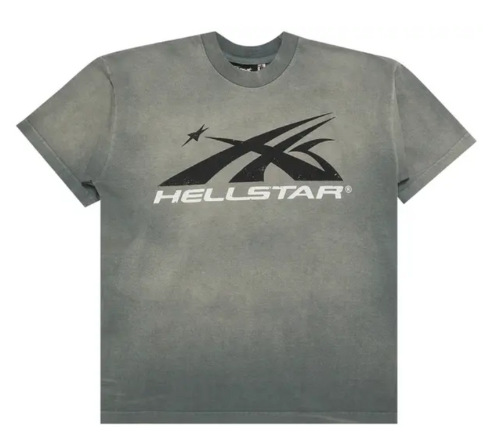 Hellstar Gel Sport Logo T-Shirt 'Grey'
