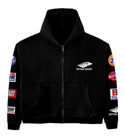 Bottega Desires Patches Hoodie Black Image