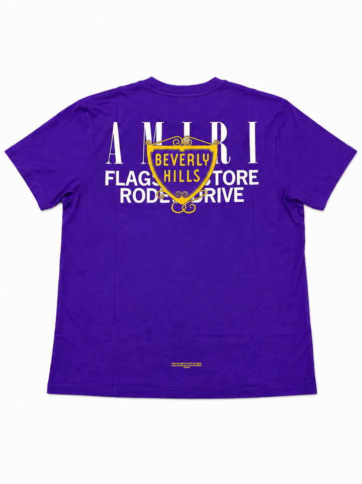 Amiri Beverly Hills purple tee