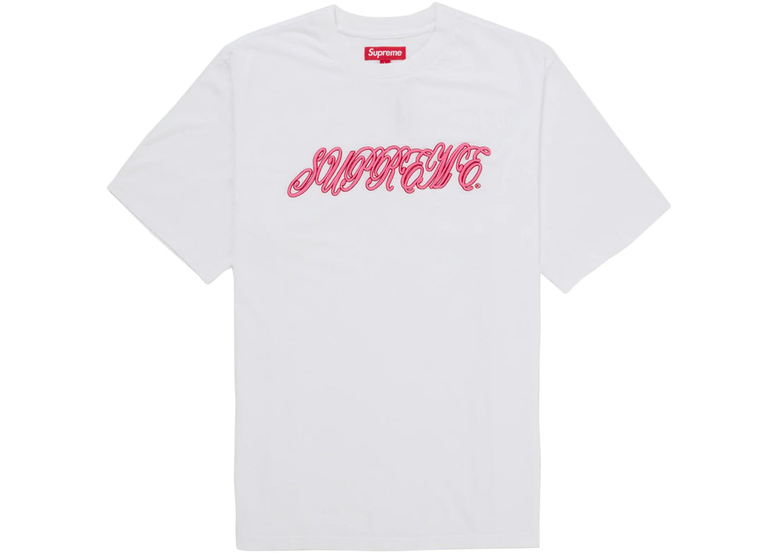 Supreme Raised Script S/S Top White