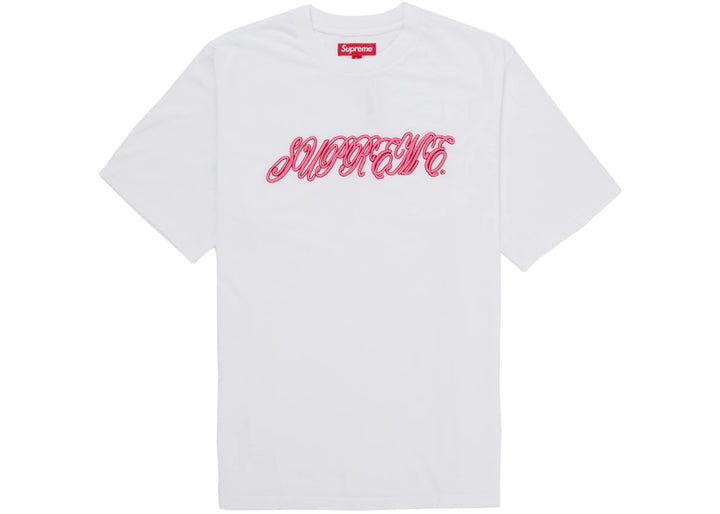 Supreme Raised Script S/S Top White
