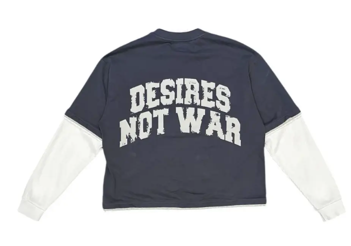 BLUE WAR LONG SLEEVE T-SHIRT BOTTEGA DESIRES