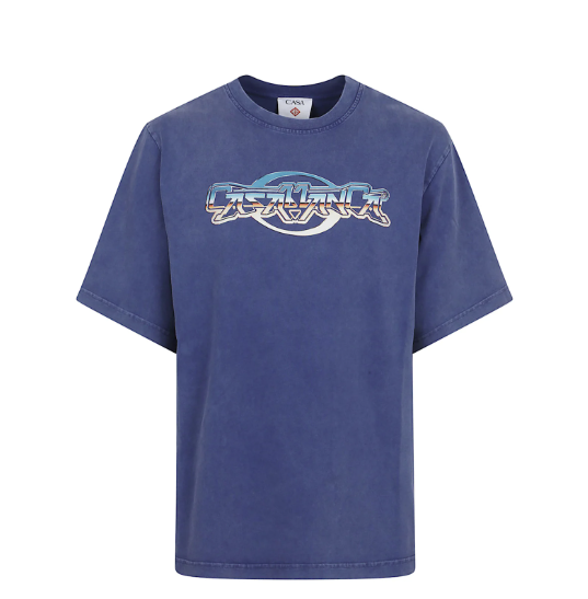 Casablanca Chrome Text Printed Oversized T-shirt